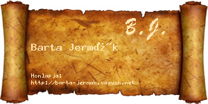 Barta Jermák névjegykártya